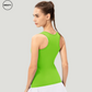 Back view of Green Candy Colour Quick Dry Vest by SWEATY - Women's breathable, moisture-wicking activewear for yoga, running, and fitness activities. Racerback design for enhanced movement and quick-dry technology for all-day comfort.