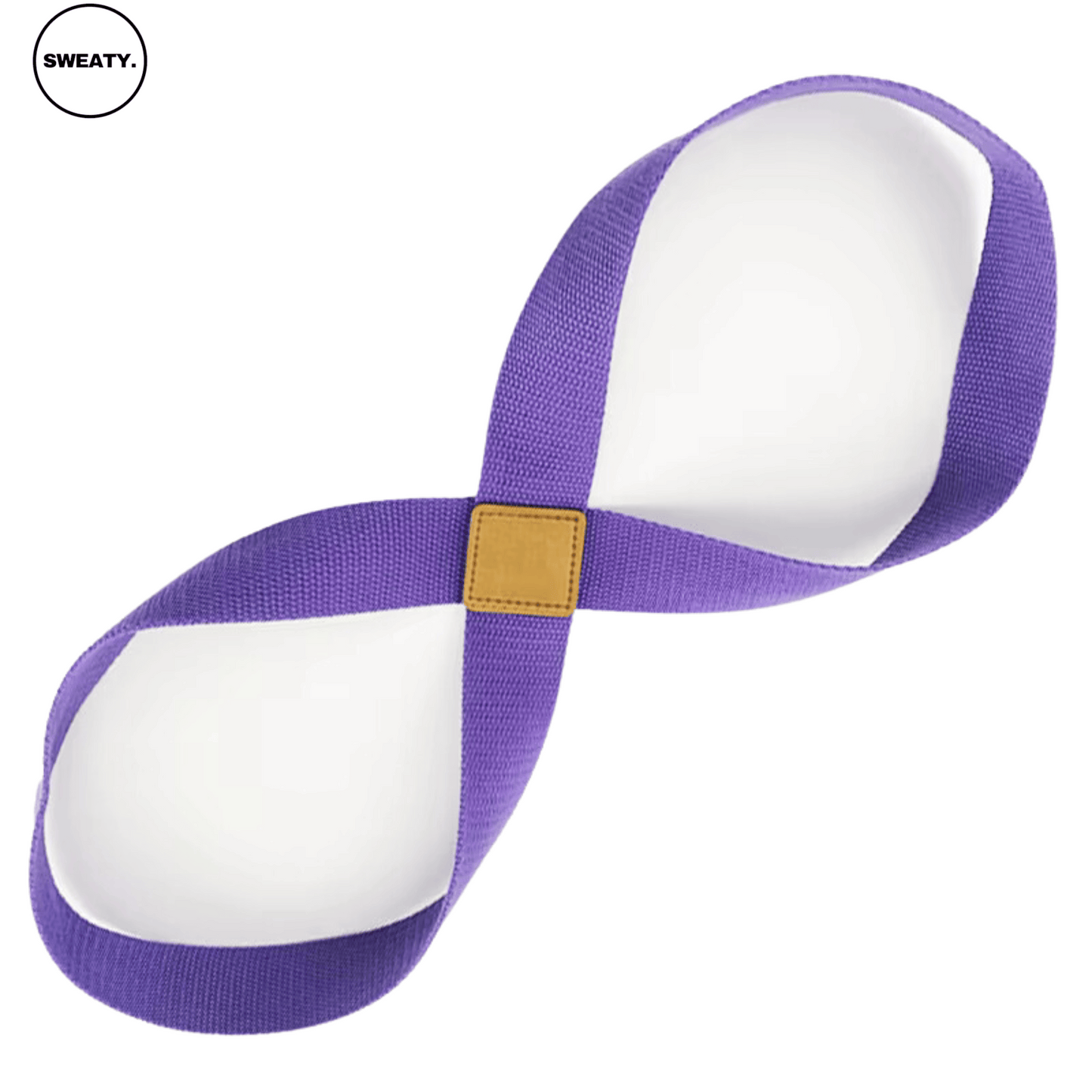 Purple yoga resistance band by SWEATY - high-quality elastic band for yoga and flexibility exercises. Ideal for toning and resistance training with durable and flexible fabric.