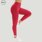 Red Naked Feel Tummy Control Yoga Pants by SWEATY - Side view displaying the high-waisted, form-fitting design with a flexible stretch. These yoga pants are perfect for workouts, fitness, and everyday wear. Sweat-wicking, breathable material for enhanced comfort and performance.