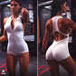 New Zip Up Rompers Scrunch Butt Yoga Sets Sleeveless pants Jumpsuit for Women Fitness Gym Clothing Workout Open Back Sports Suit