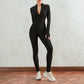 Long Sleeve Zip Through Sport Jumpsuit