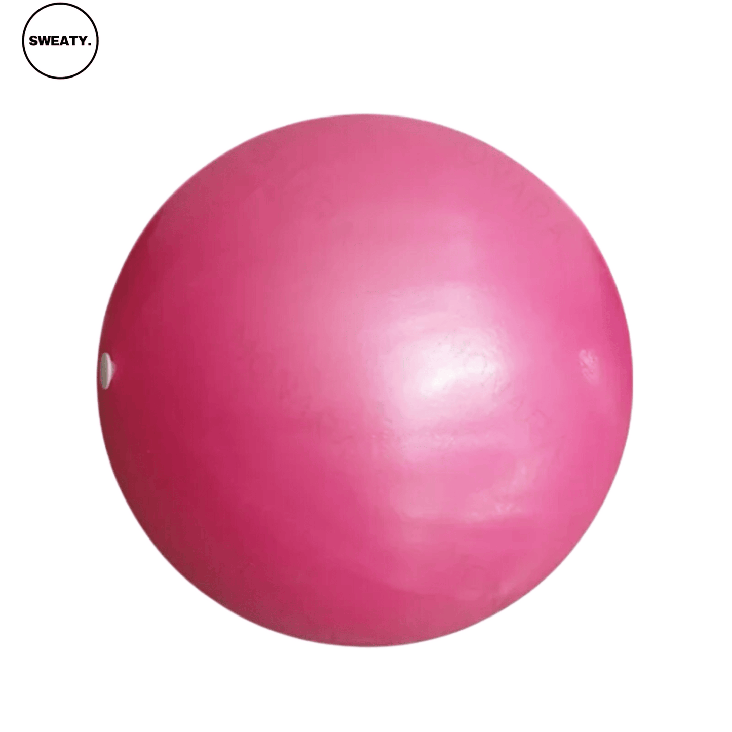 Pink Pilates and yoga ball from SWEATY, ideal for fitness, core strengthening, and flexibility exercises.