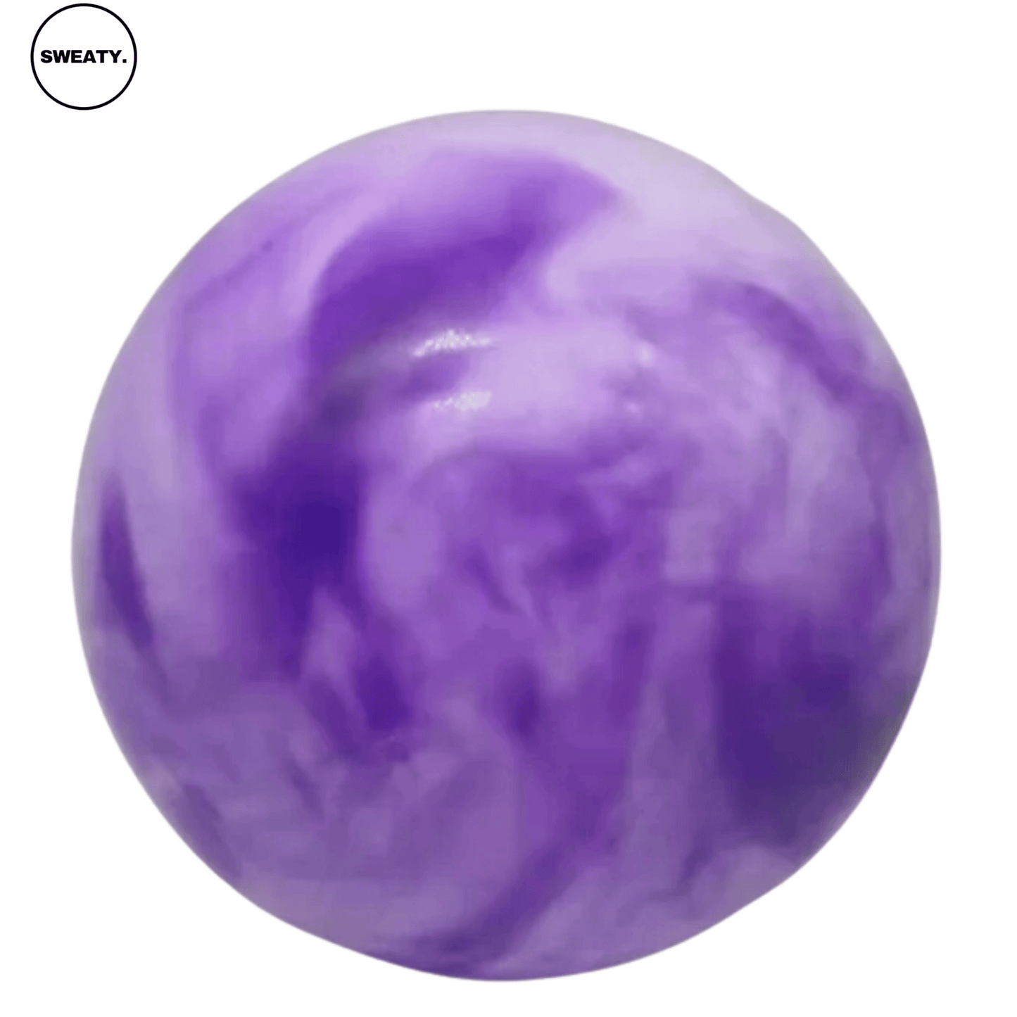 25cm purple Pilates and yoga exercise ball for balance and flexibility training, ideal for workouts and fitness routines from SWEATY.